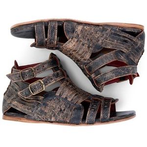 Bed Stu Claire NWT Sz 9 Black Lux Classic Handwoven Huarache Sandal Leather NEW